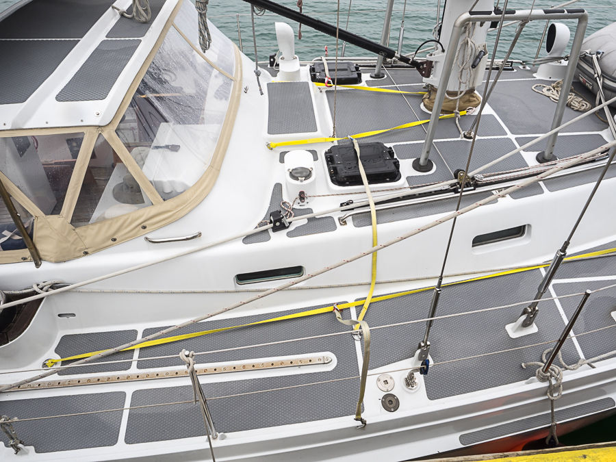 how to install jack lines on a sailboat
